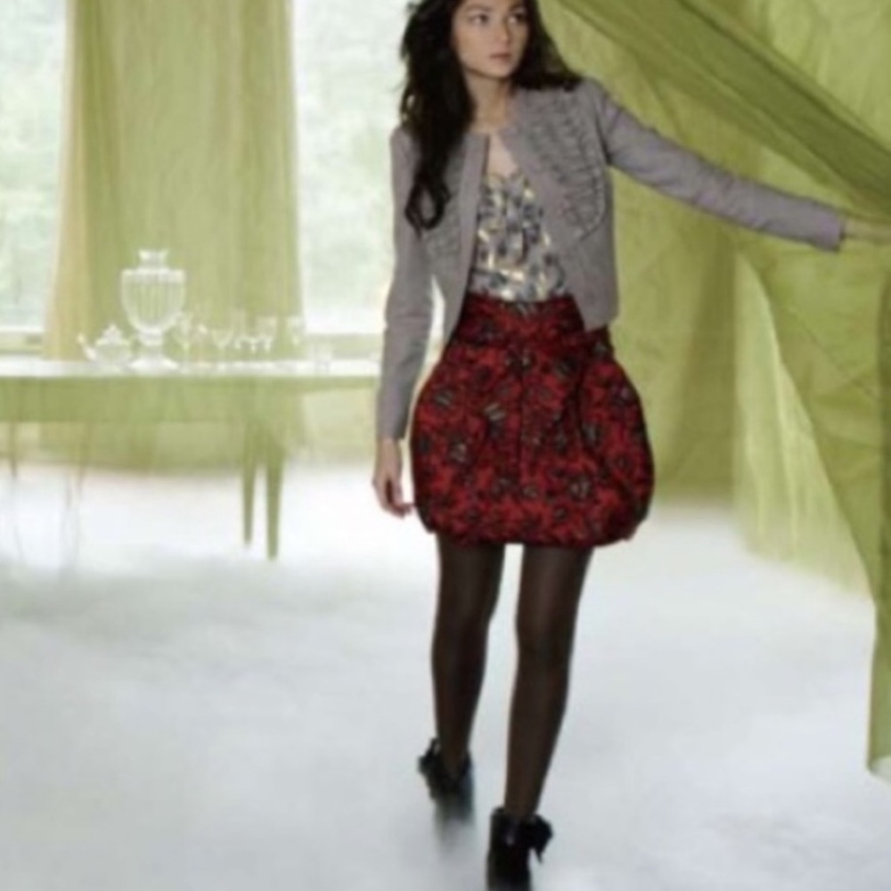 EVA FRANCO ANTHRO MISSIVE RARE ORANGE BLACK BUBBLE MINI SKIRT 2